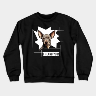 Funny Hairless Terrier Dog Owner Humor Crewneck Sweatshirt